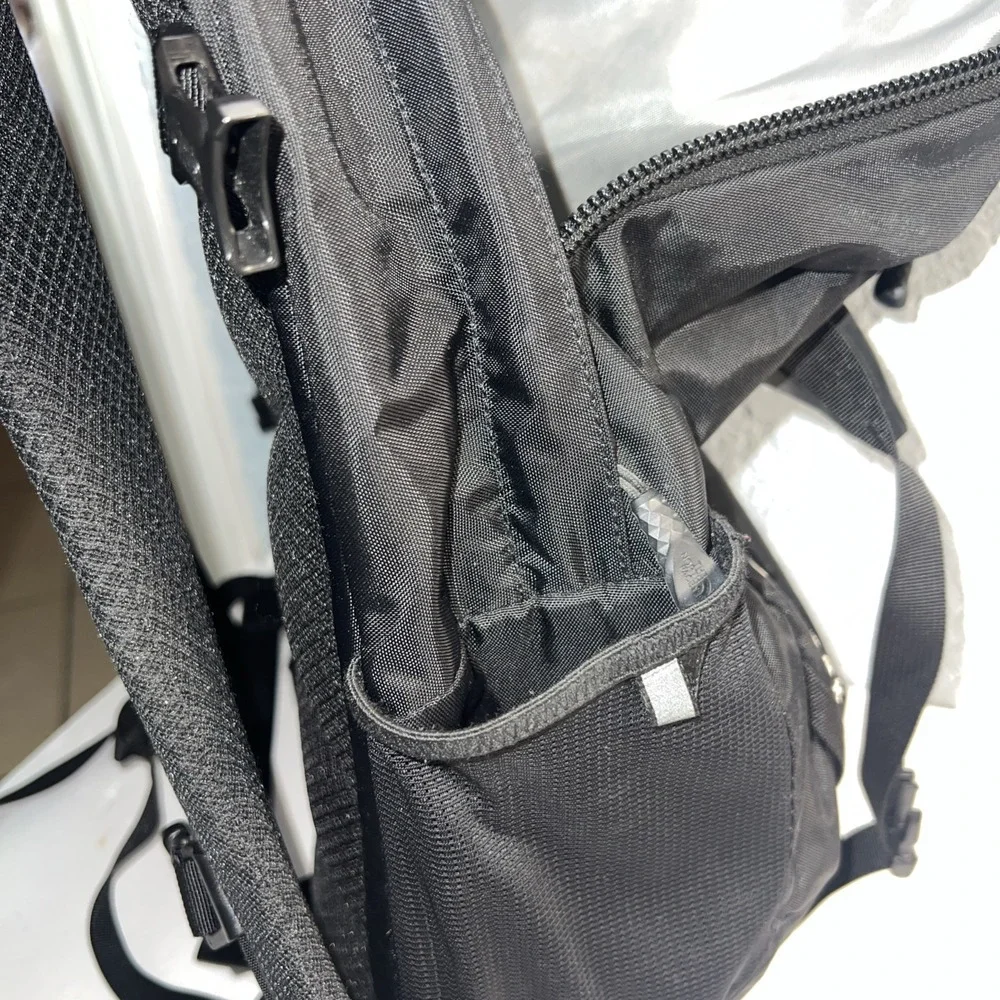 The North Face Iron Peak Backpack Black Laptop Waist Strap Hiking Heart